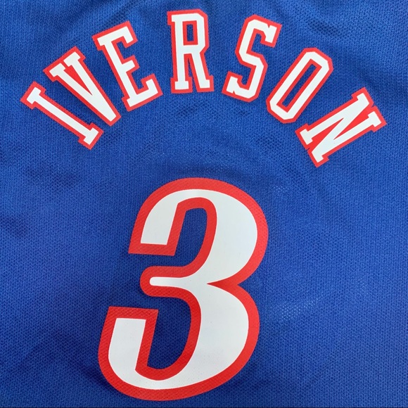 CHAMPION | ALLEN IVERSON #3 PHILADELPHIA SIXERS ALTERNATE JERSEY RARE - Picture 6 of 12